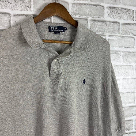 Polo Ralph Lauren Solid Heather Gray Casual Collared Shirt Mens XL - Picture 1 of 6